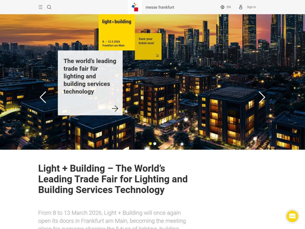 Light + Building 2027 website