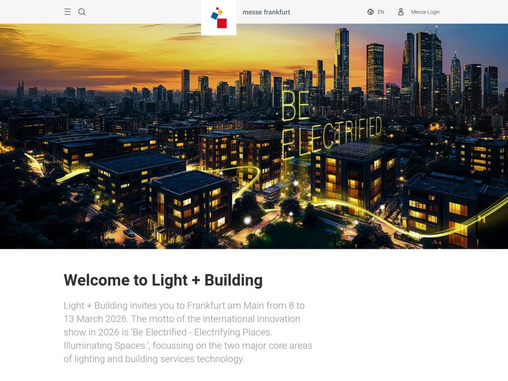 Light + Building 2027 website