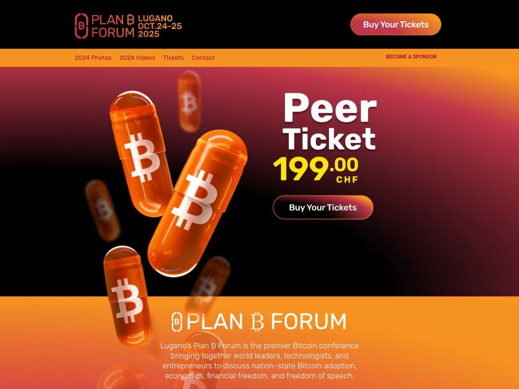 Lugano Plan ₿ Forum 2025 - Event screenshot