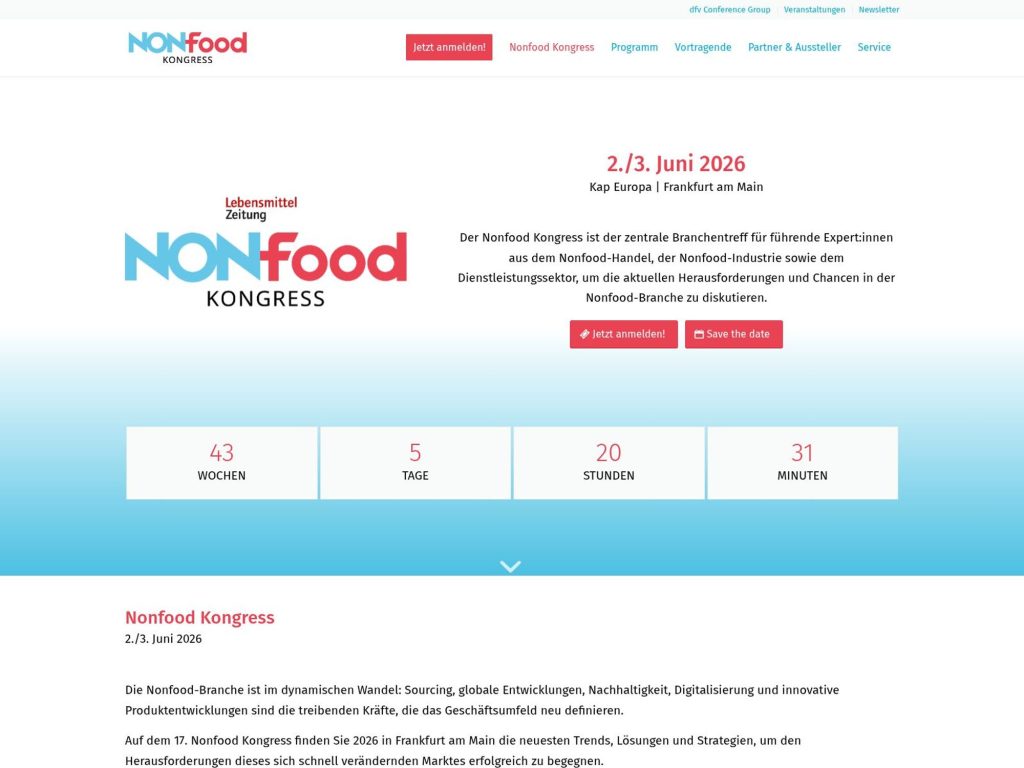 LZ Nonfood Kongress website