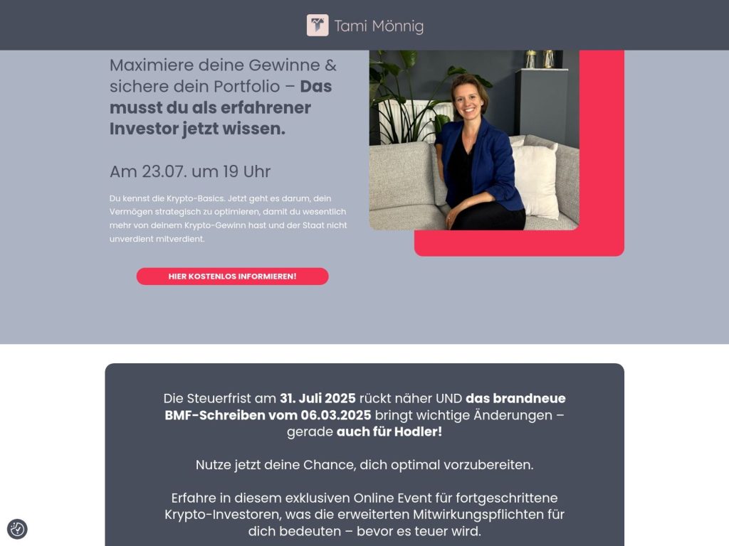 Maximiere deine Gewinne & sichere dein Portfolio – Das musst du als erfahrener Investor jetzt wissen. - Event screenshot