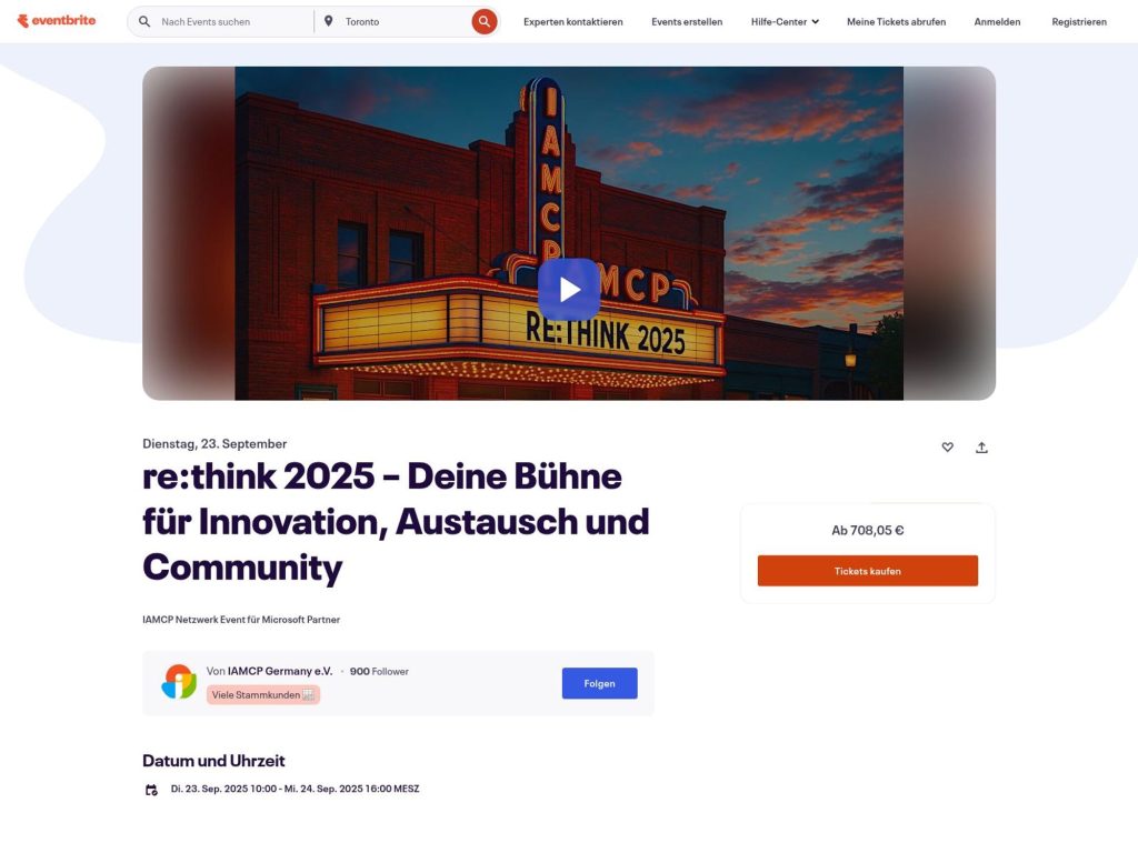 Microsoft re:think 2025 - Event screenshot
