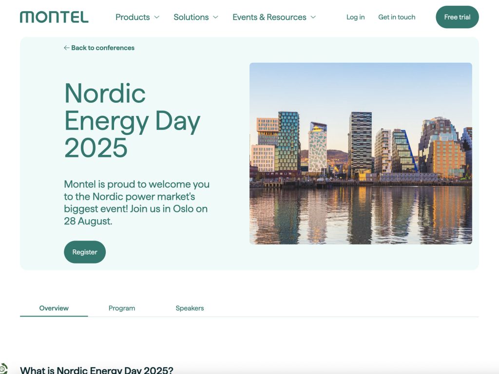 Nordic Energy Day 2025 - Nordic Energy Day 2025 offers an insightful look into the most critical developments shaping the Nordic power markets. - Event screenshot