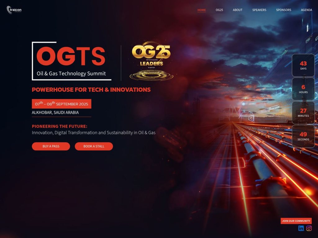 Oil & Gas Technology Summit Saudi Arabia 2025 - Pioneering the Future: Innovation, Digital Transformation and Sustainability in Oil & Gas - Event screenshot