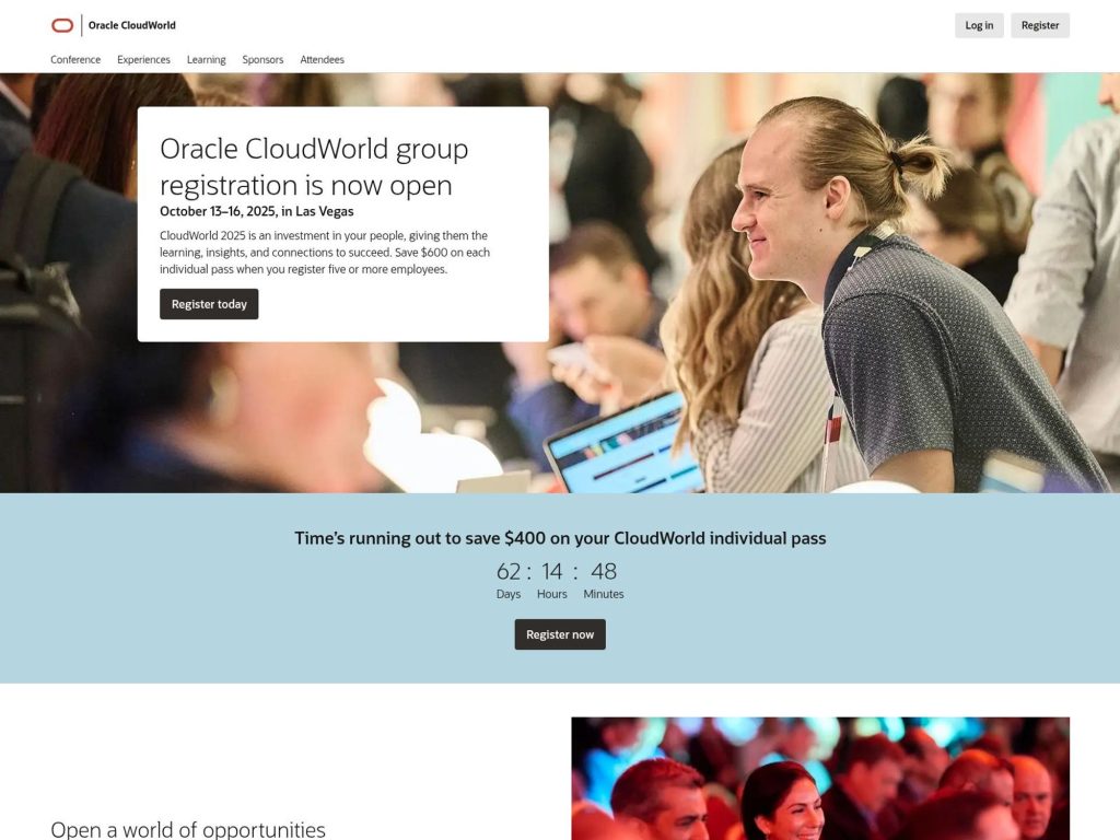 Oracle CloudWorld 2025 - Event screenshot