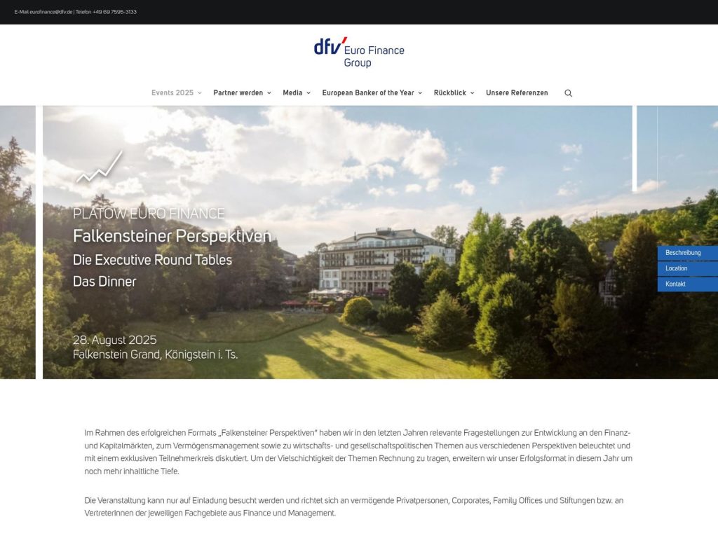 PLATOW EURO FINANCE: Falkensteiner Perspektiven - Event screenshot