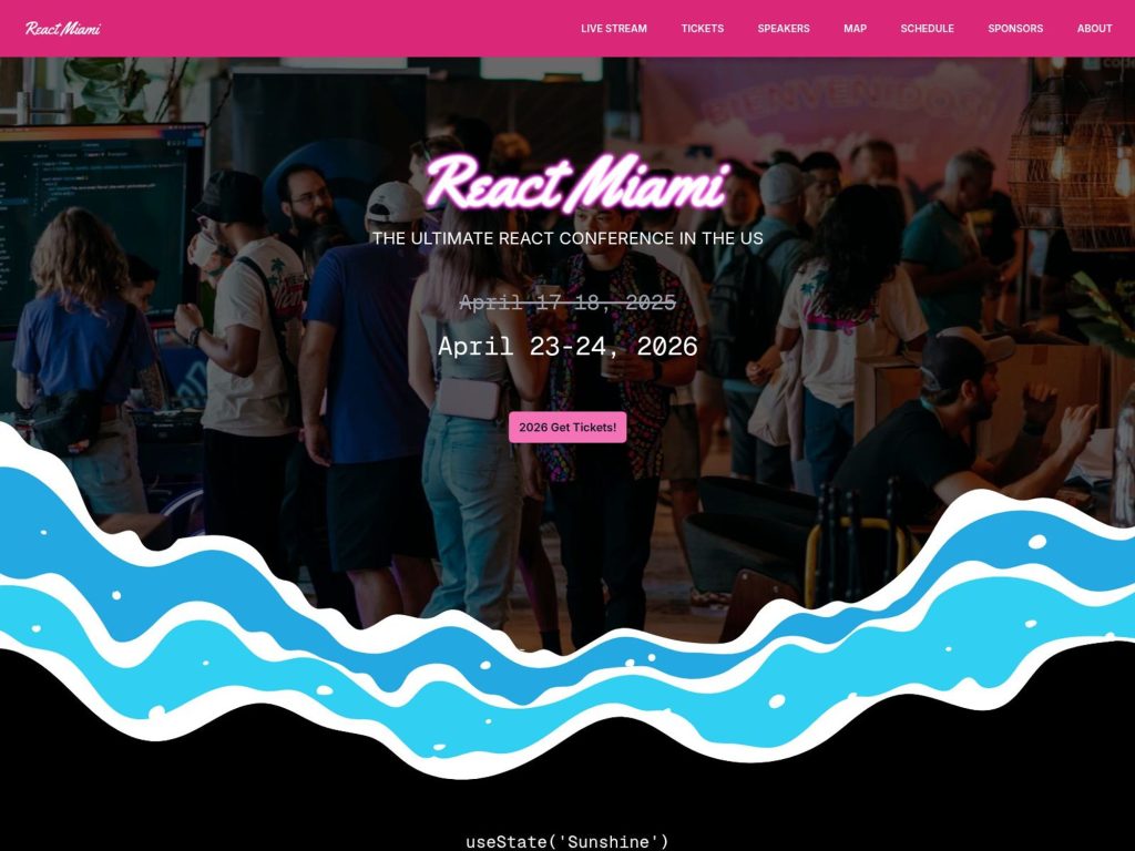React Miami website