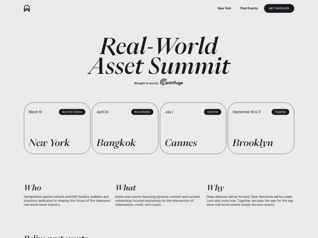 RWA Flagship New York - Real-World Asset Summit - Event screenshot
