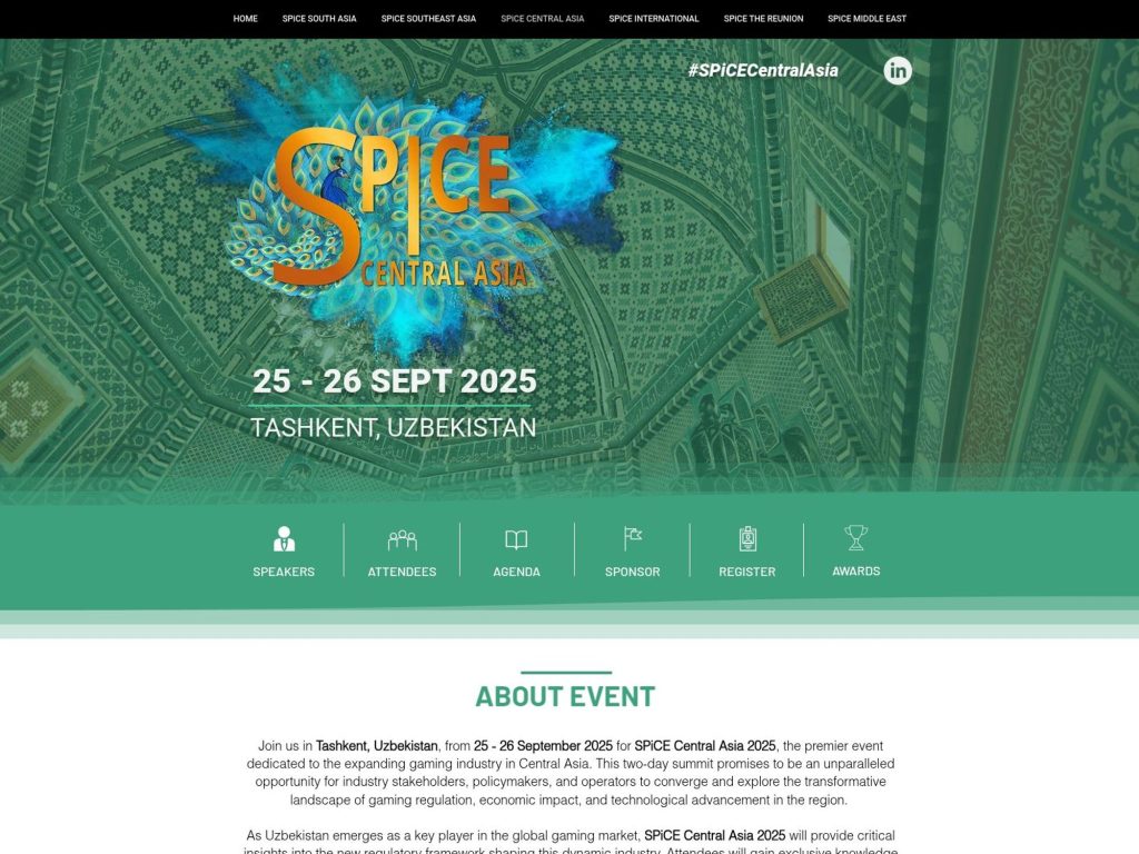 SPiCE Central Asia - Uniting the Southeast Asian iGaming Industry - Event screenshot