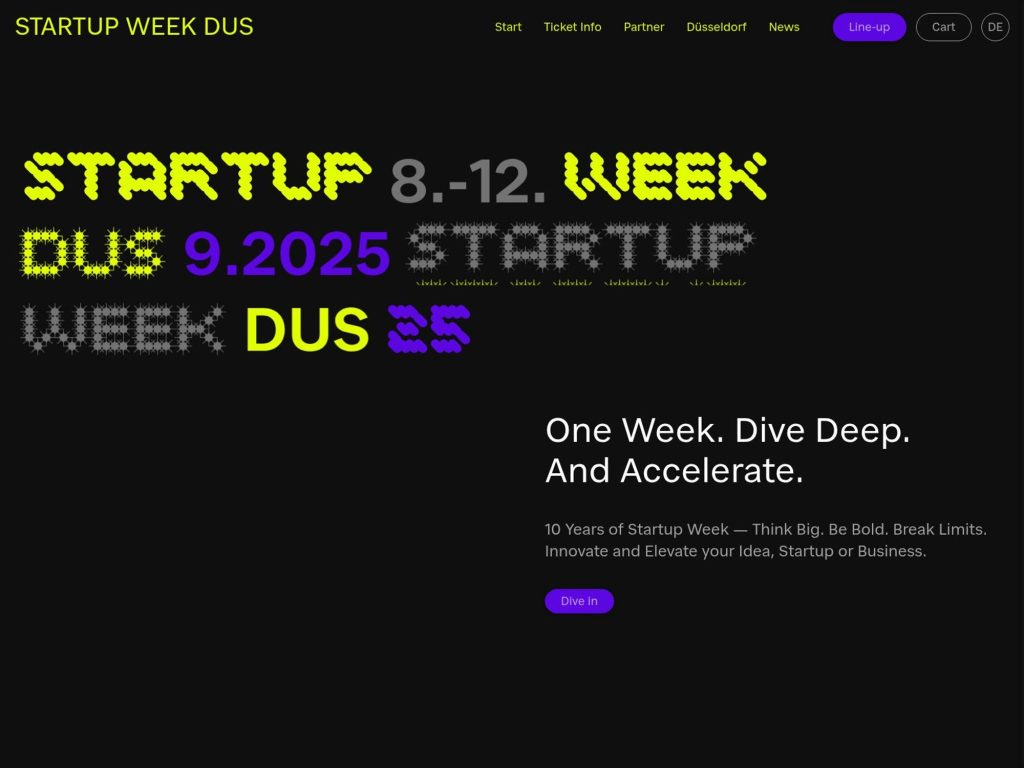 Startup Week Düsseldorf 2025 - Event screenshot