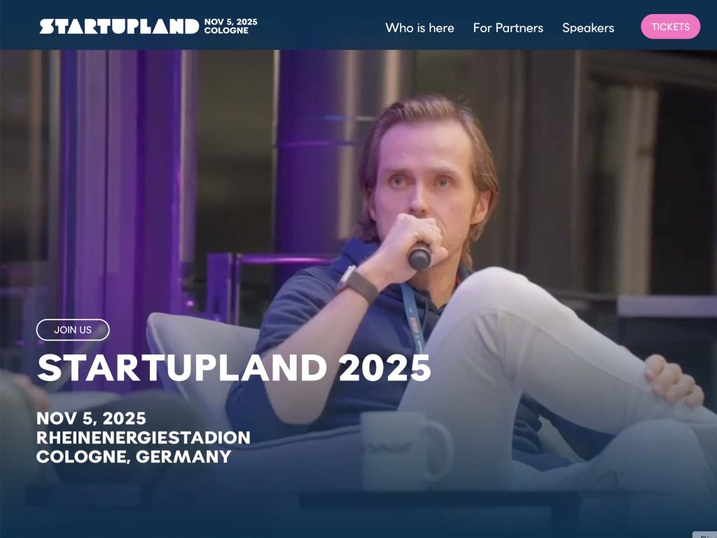 STARTUPLAND 2025 - Event screenshot