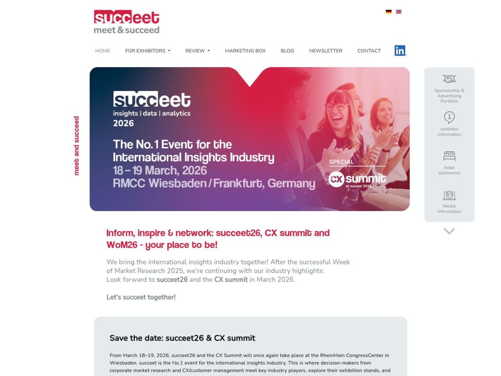 succeet26 & CX summit website