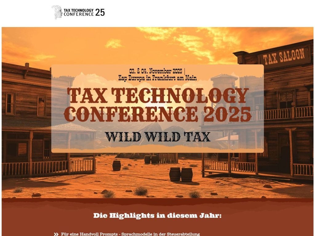 Tax Technology Conference 2025 - Wild Wild Tax - Event screenshot