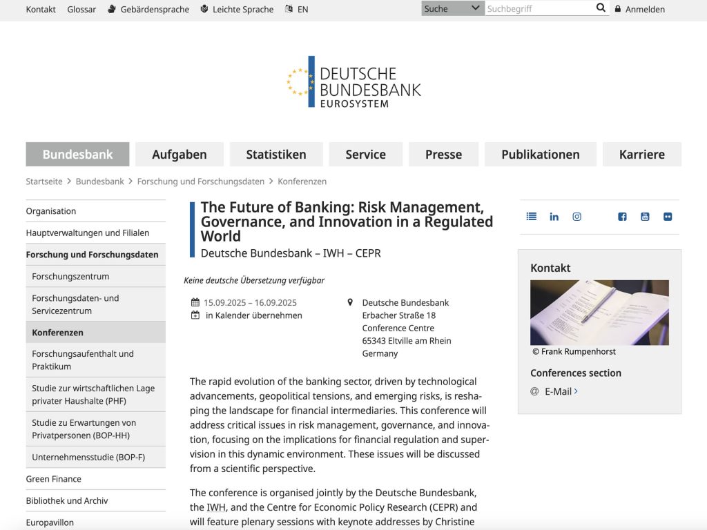 The Future of Banking: Risk Management, Governance, and Innovation in a Regulated World - Event screenshot