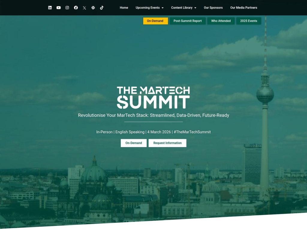 The MarTech Summit Berlin website