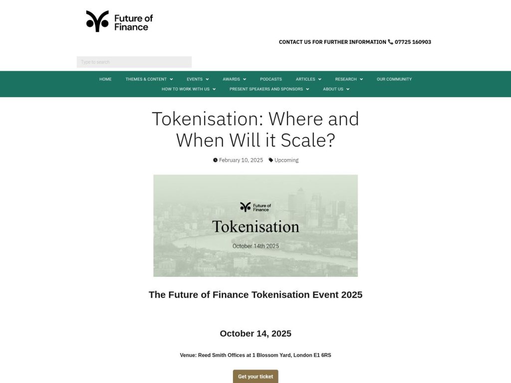 Tokenisation 2025 - Event screenshot