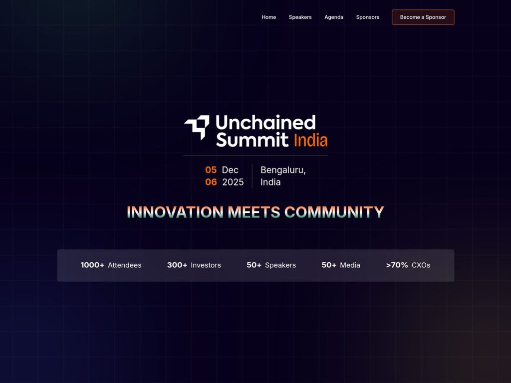Unchained Summit India 2025 - Event screenshot