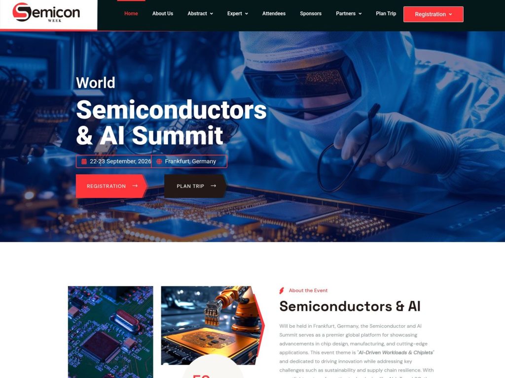 World Conference on Semiconductors & Microchips website