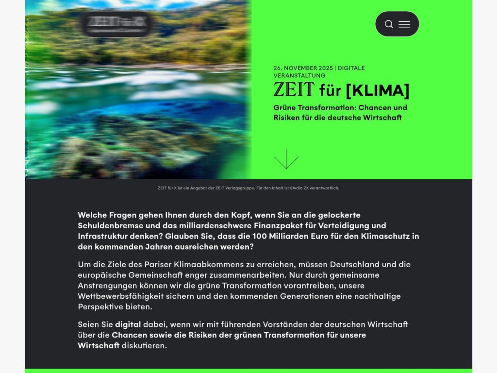 ZEIT für Klima - Event screenshot