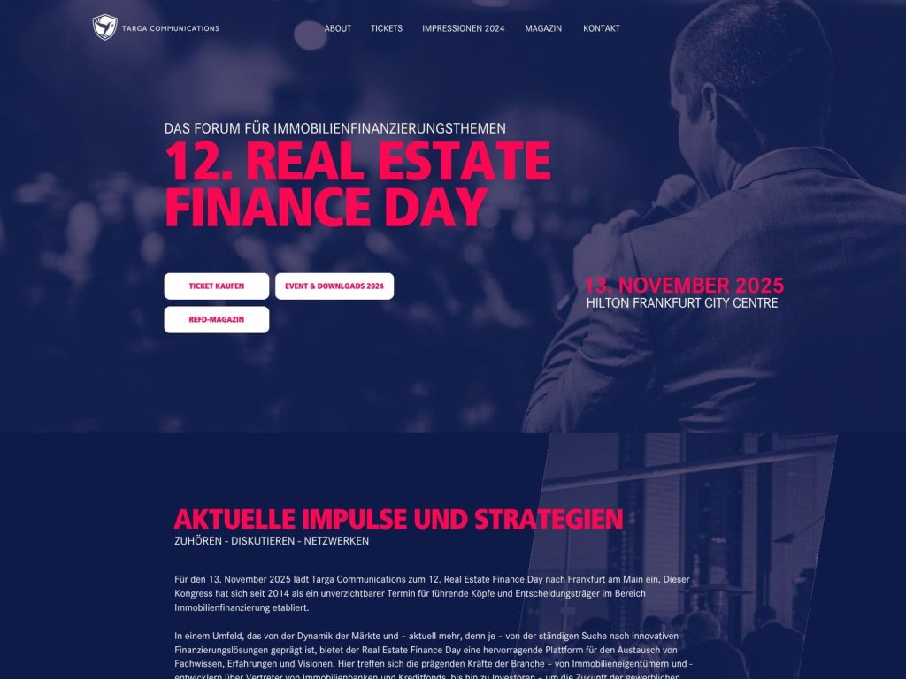 12. Real Estate Finance Day - Das Forum für Immobilienfinanzierungsthemen - Event screenshot