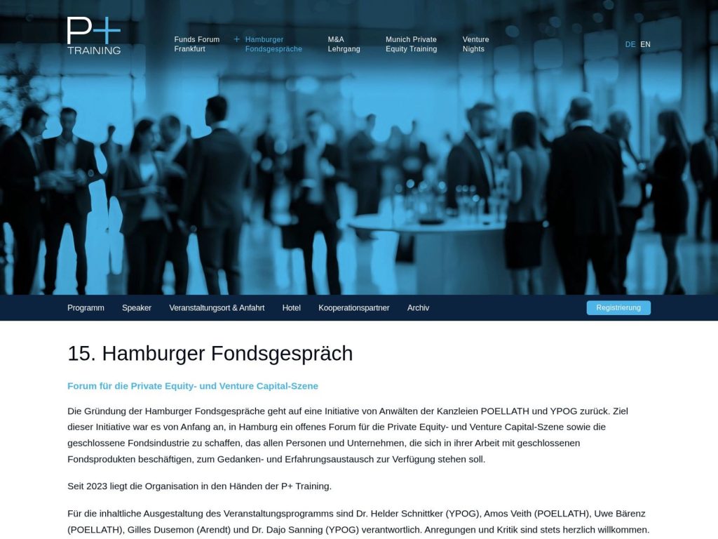 15. Hamburger Fondsgespräch: Umbruch und Aufbruch in Fondsstrukturen - Event screenshot