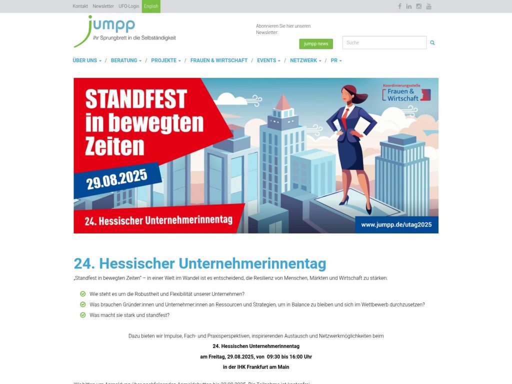 24. Hessischer Unternehmerinnentag - Standfest in bewegten Zeiten - Event screenshot