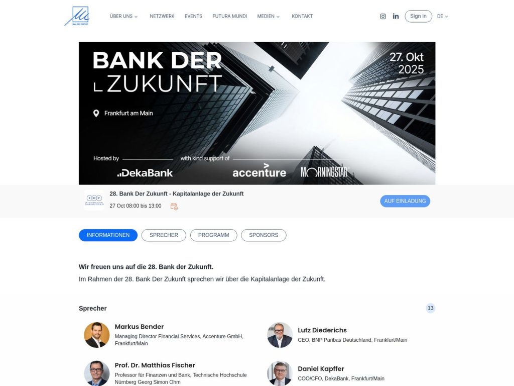 28. Bank Der Zukunft - Kapitalanlage der Zukunft - Event screenshot