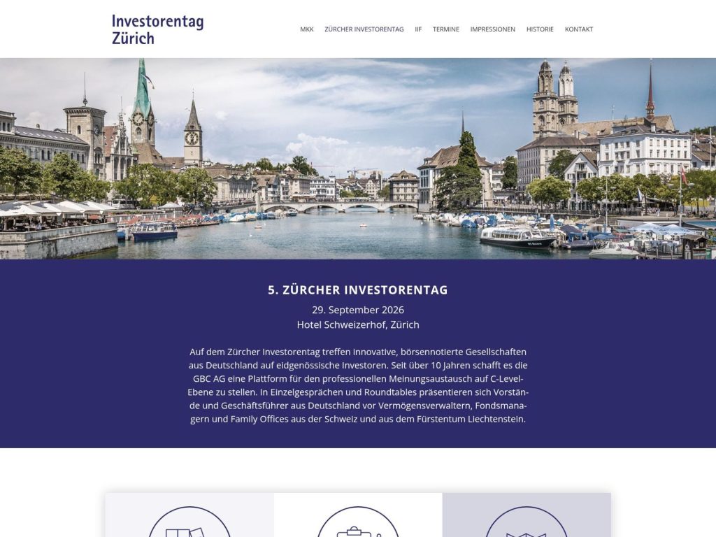 5. Zür­cher In­ves­to­ren­tag website