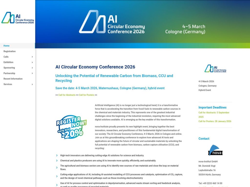 AI Circular Economy Conference 2026 website