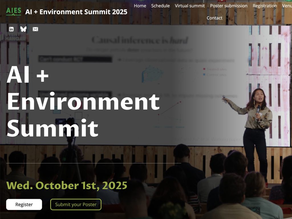 AI + Environment Summit - Event screenshot