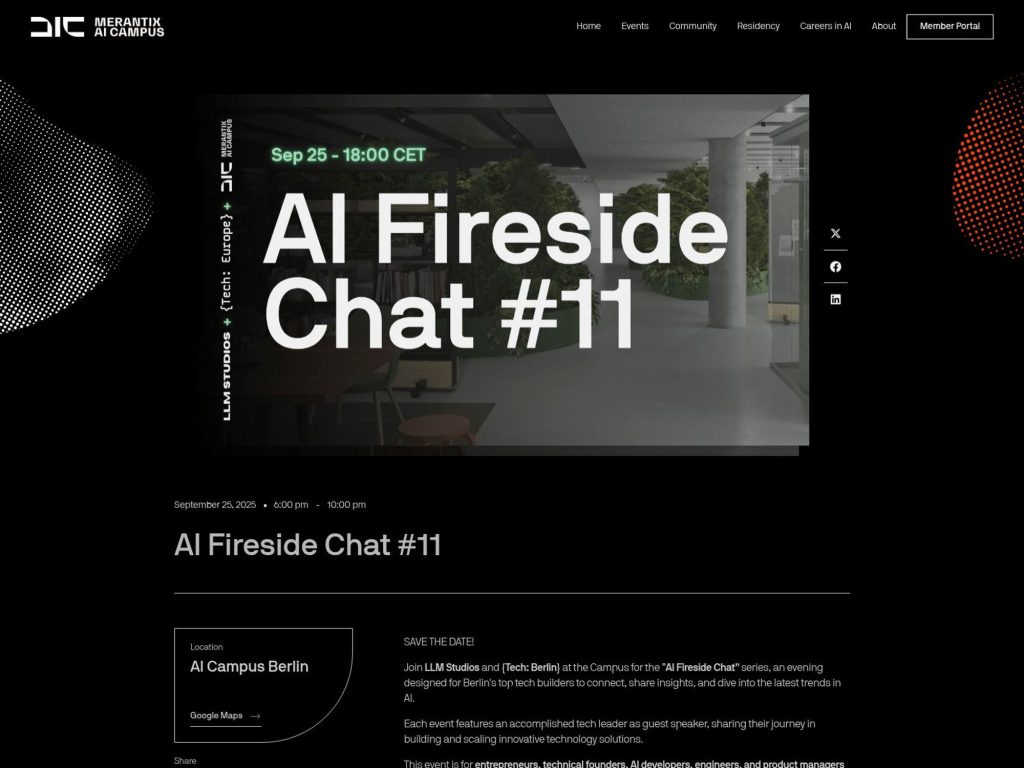 AI Fireside Chat #11 - Event screenshot