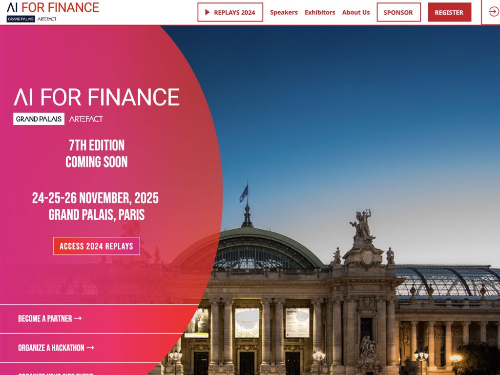AI for Finance Summit 2025 - The most exclusive Artificial Intelligence ecosystem focused on the financial industry in Europe is gathering again for its unmissable annual event! - Event screenshot