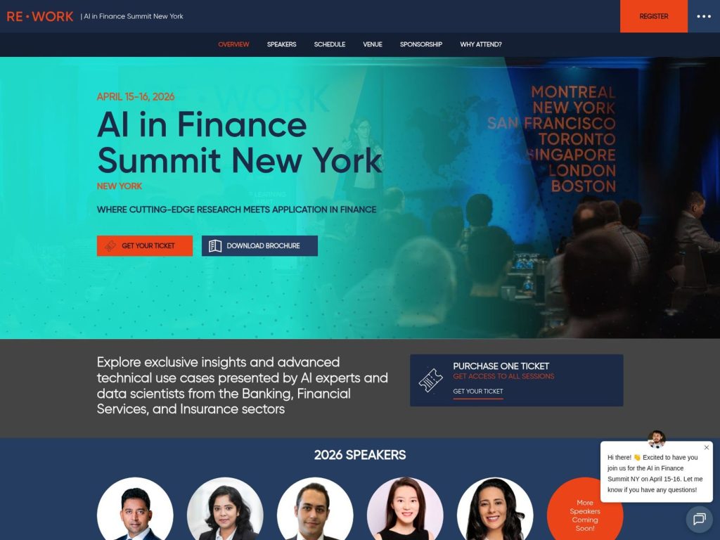 AI in Finance Summit website