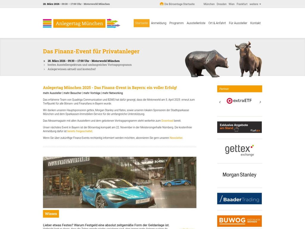 Anlegertag München 2026 website