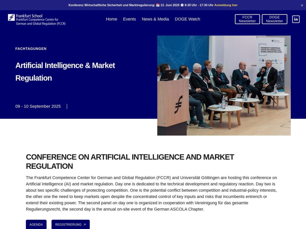 Artificial Intelligence & Market Regulation - Event screenshot