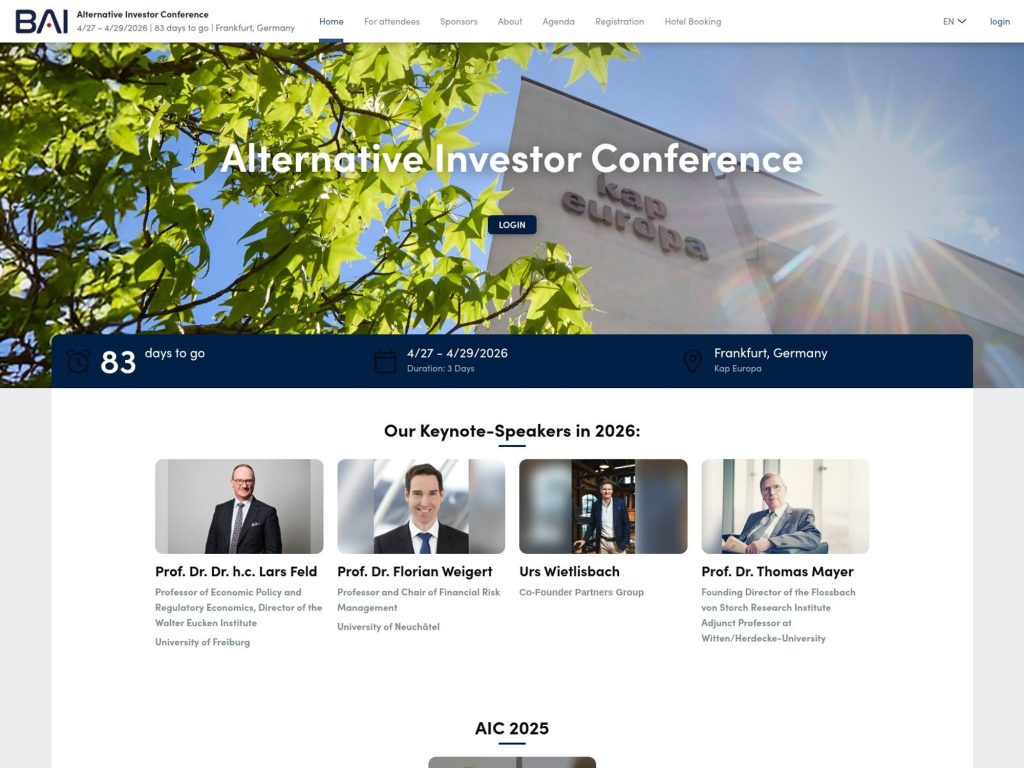 BAI Alternative Investor Conference website