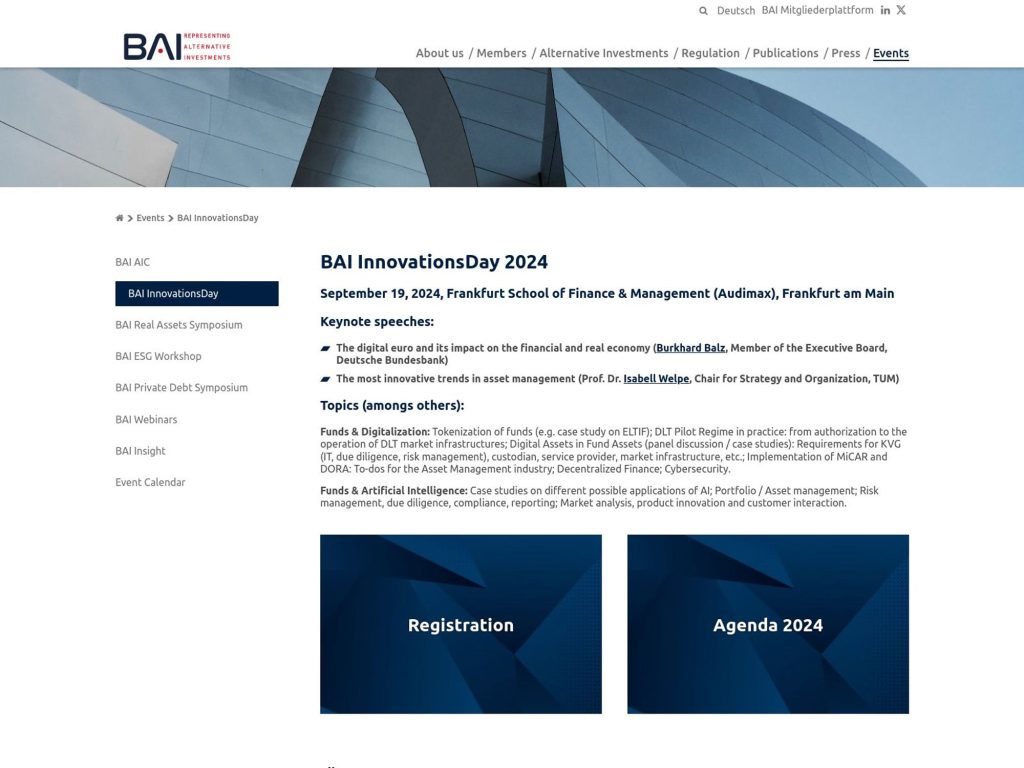 BAI InnovationsDay 2024 - Event screenshot