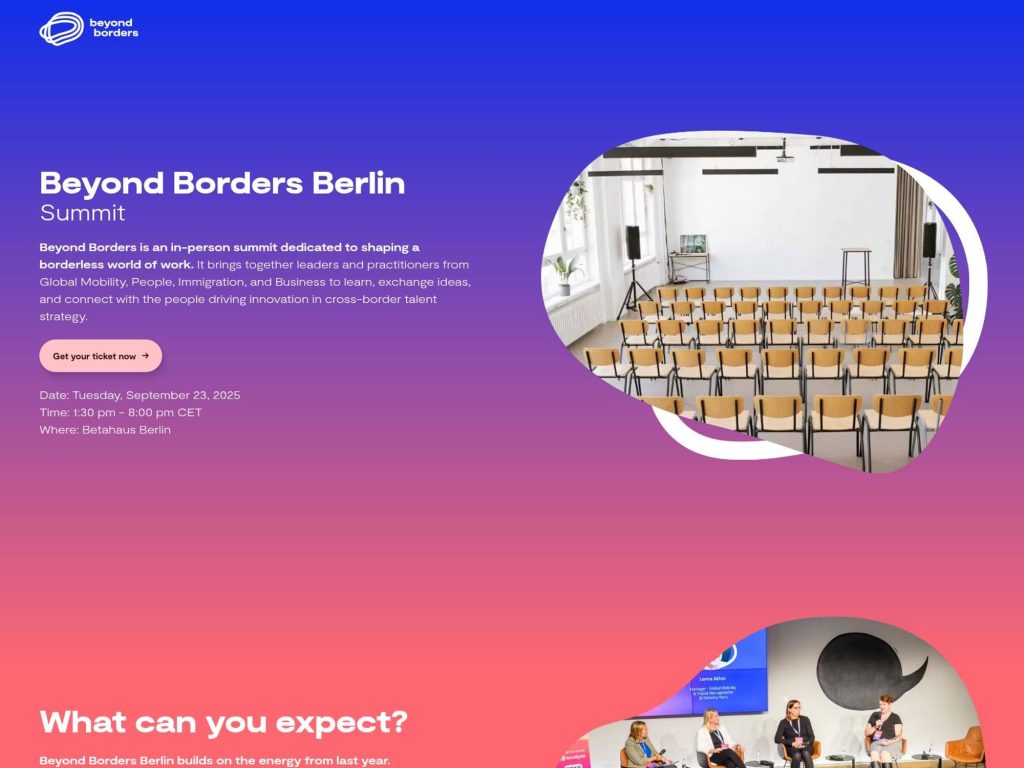 Beyond Borders Berlin Summit 2025 - For a borderless future of work - Event screenshot
