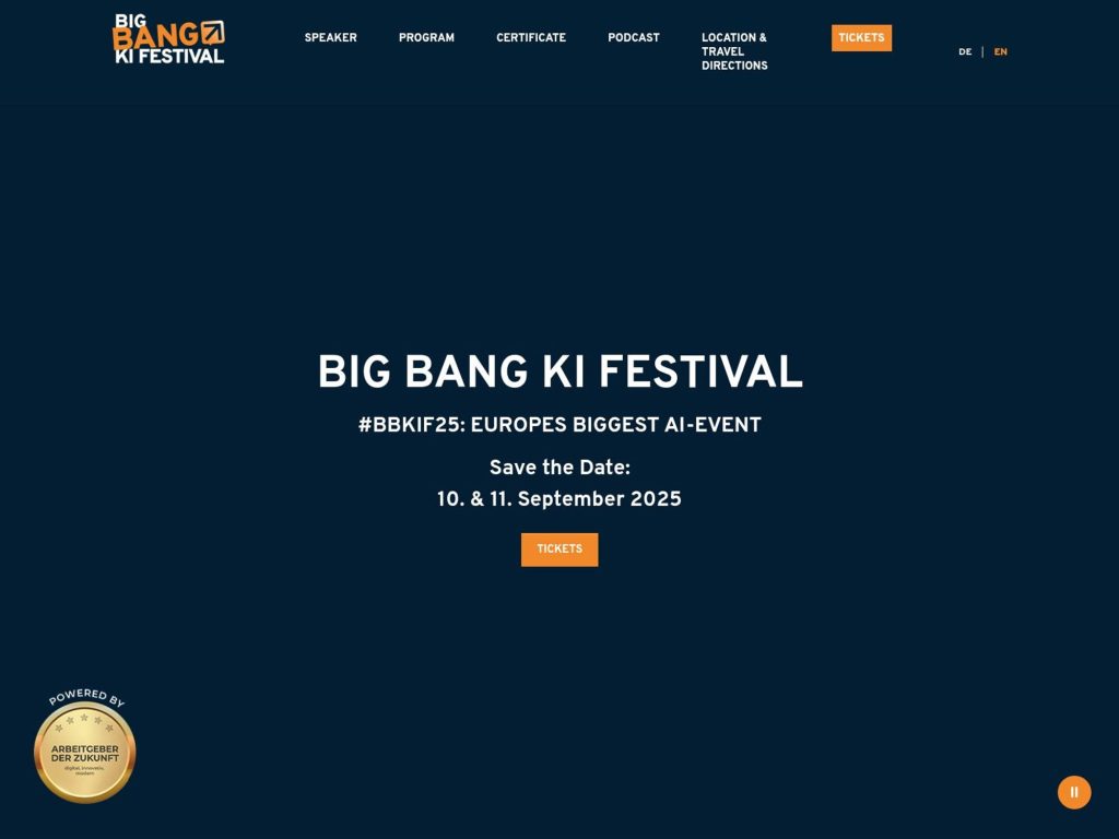 Big Bang KI Festival 2025 - A leading AI-Event - Event screenshot