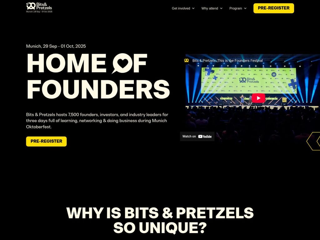 Bits & Pretzels 2025 - Home of Founders - Event screenshot