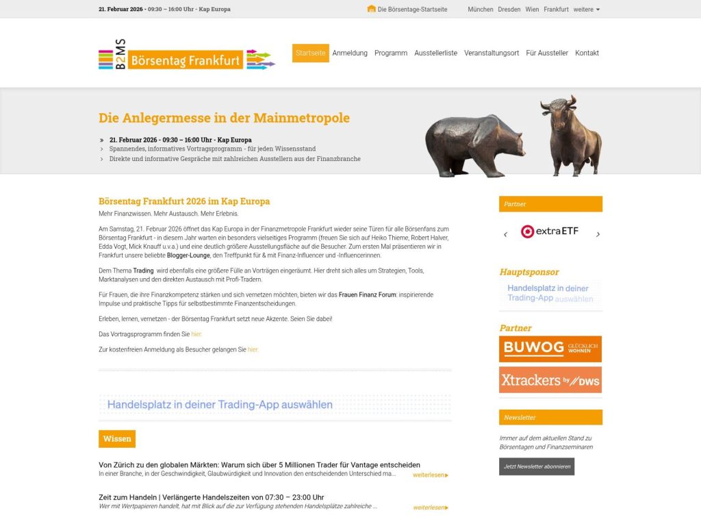 Börsentag Frankfurt 2026 website