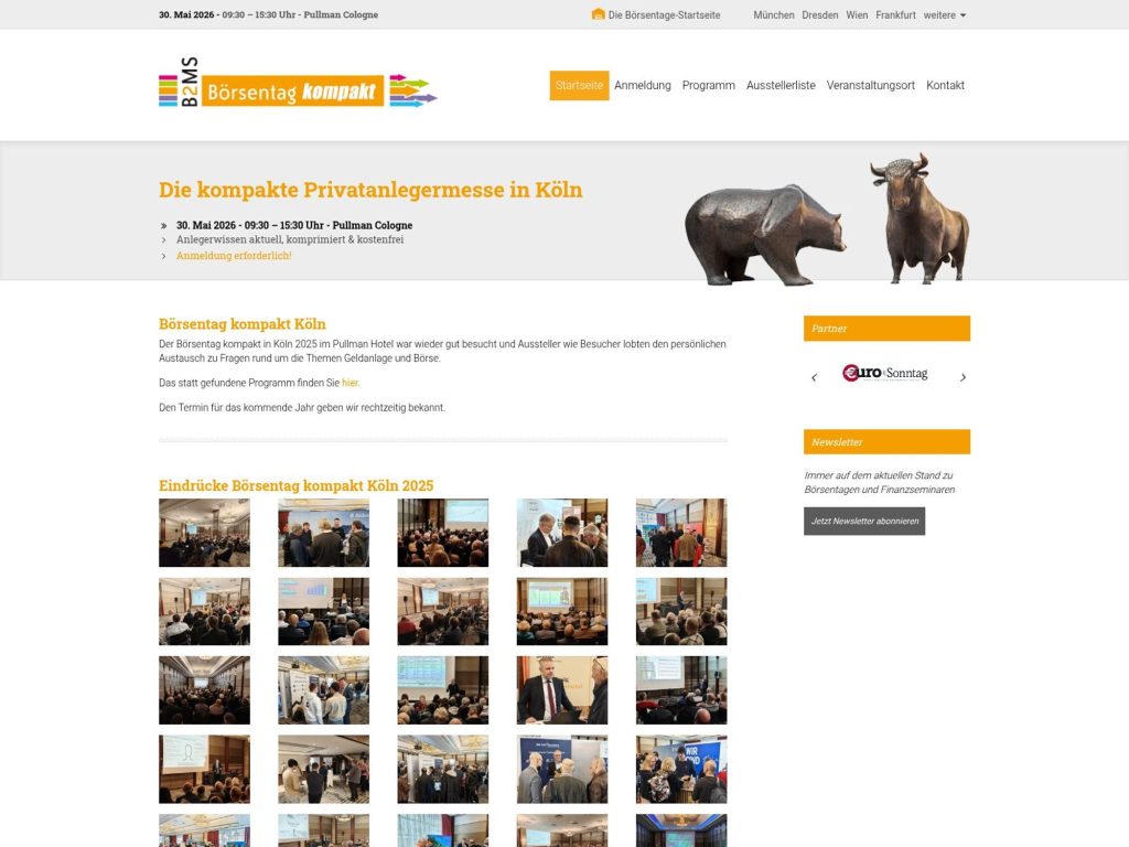 Börsentag kompakt Köln 2025 website