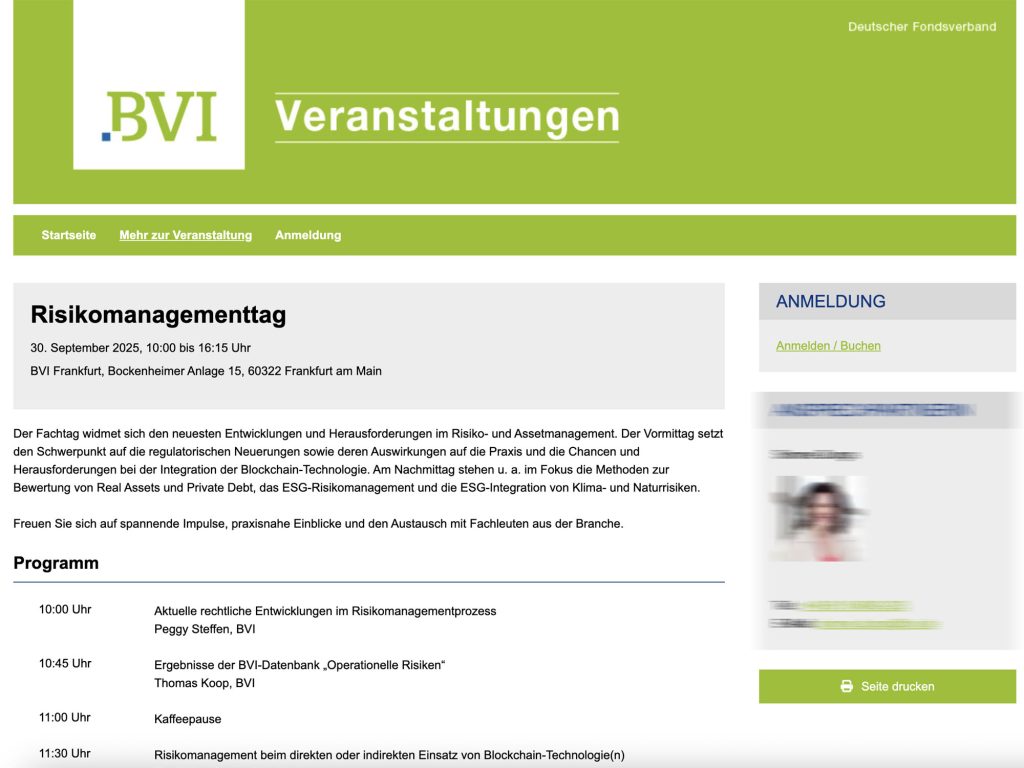 BVI Risikomanagementtag - Der Asset Management Branchentreff des Jahres - Event screenshot