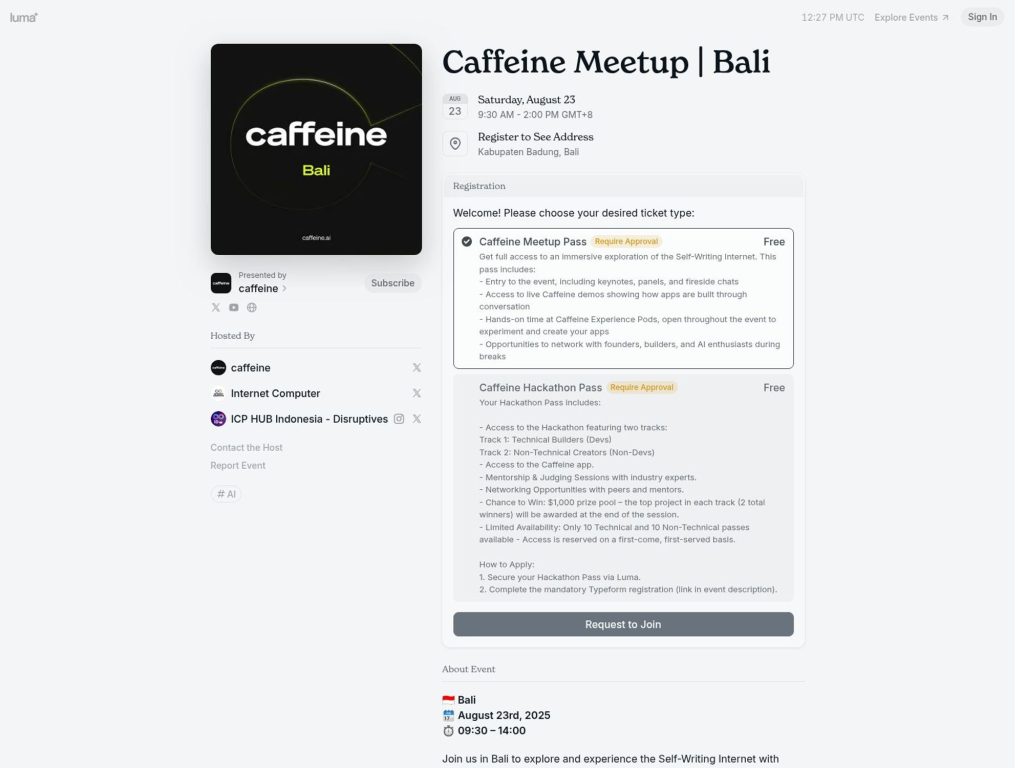 Caffeine Meetup | Bali - Event screenshot