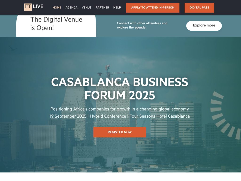 Casablanca Business Forum 2025 - Positioning Africa's companies for growth in a changing global economy - Event screenshot