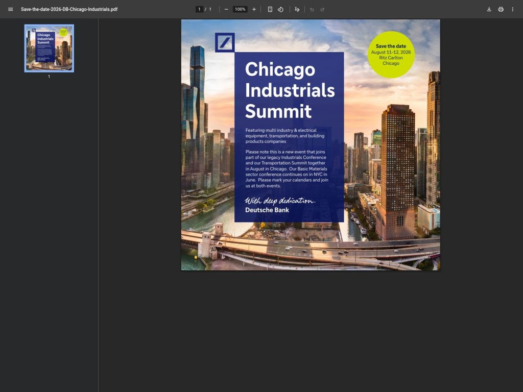 Chicago Industrials Summit website