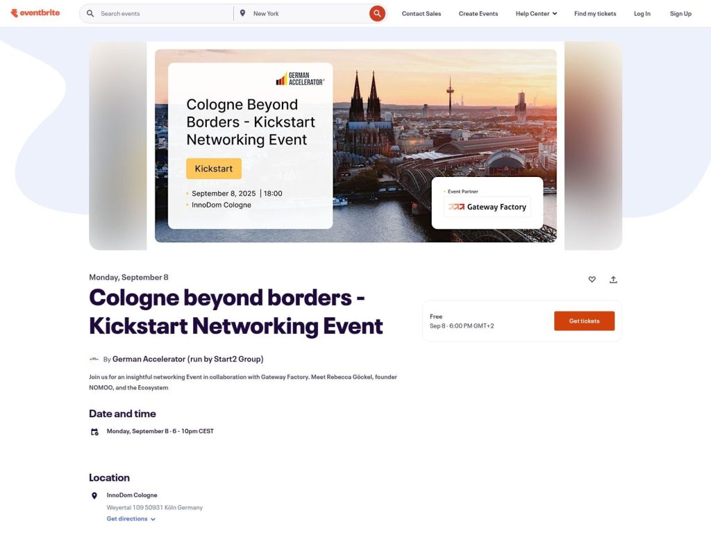 Cologne beyond borders - Kickstart Networking Event - Event screenshot