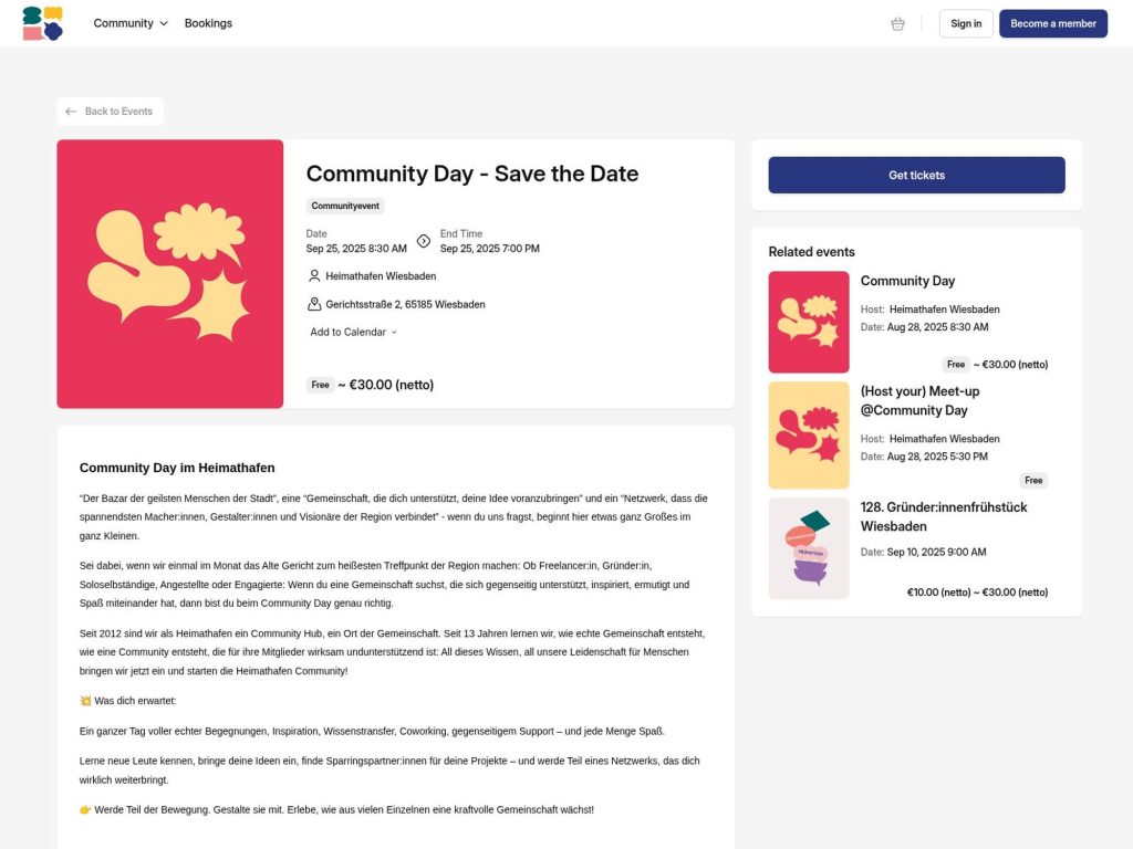 Community Day im Heimathafen - Event screenshot