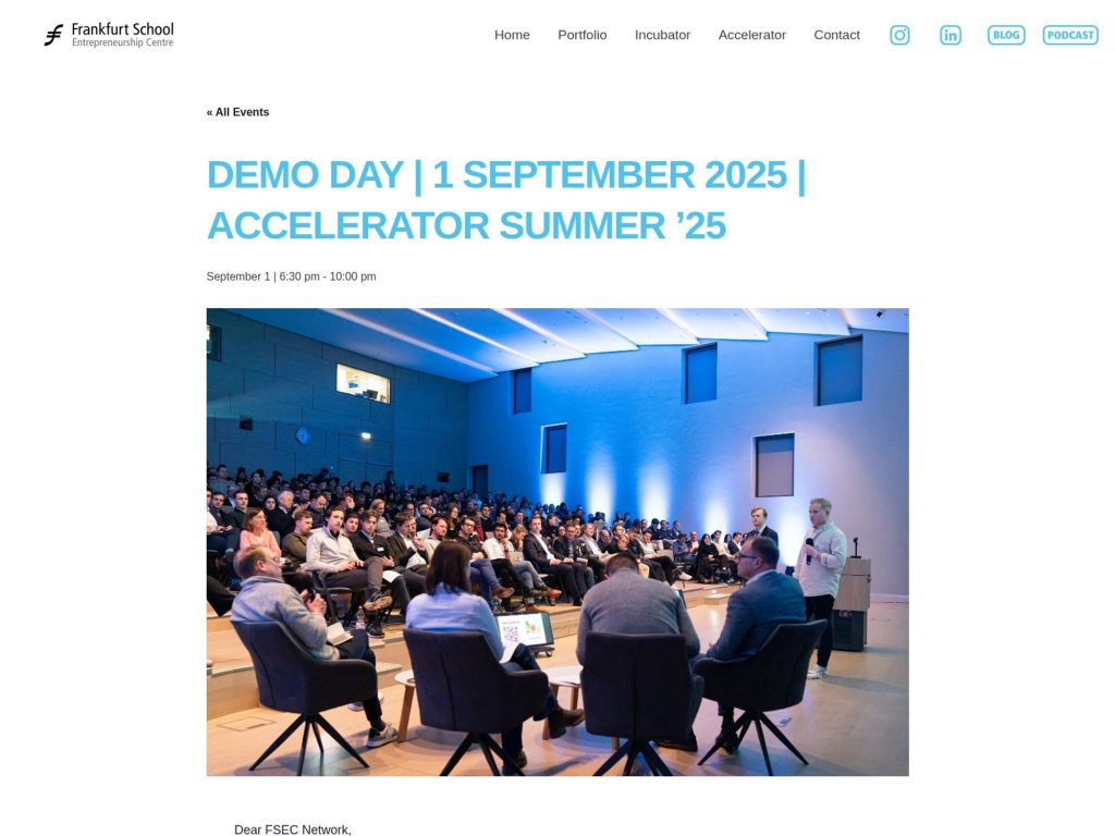 Demo Day - Accelerator Summer ’25 - Event screenshot
