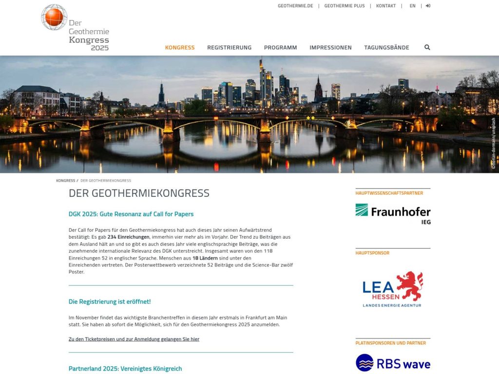 Der Geothermie Kongress 2025 - Event screenshot